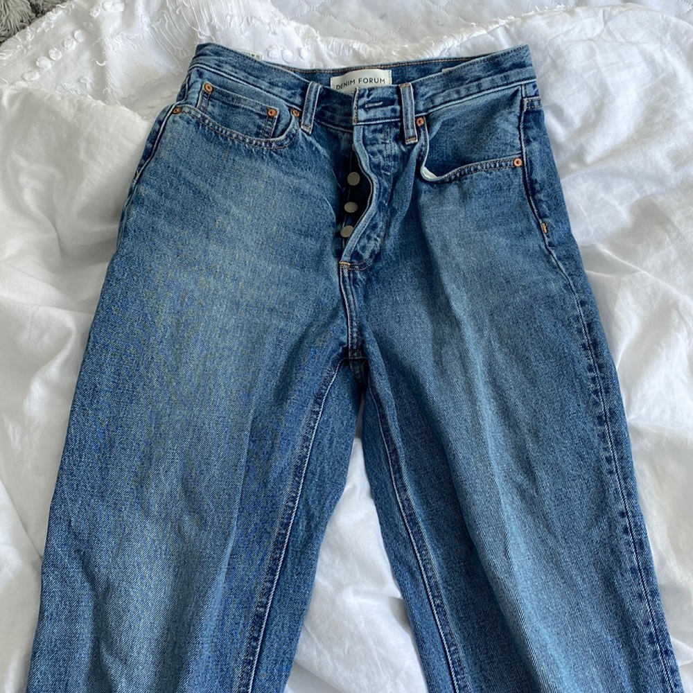 Denim forum the Joni high rise loose (29length) size 25